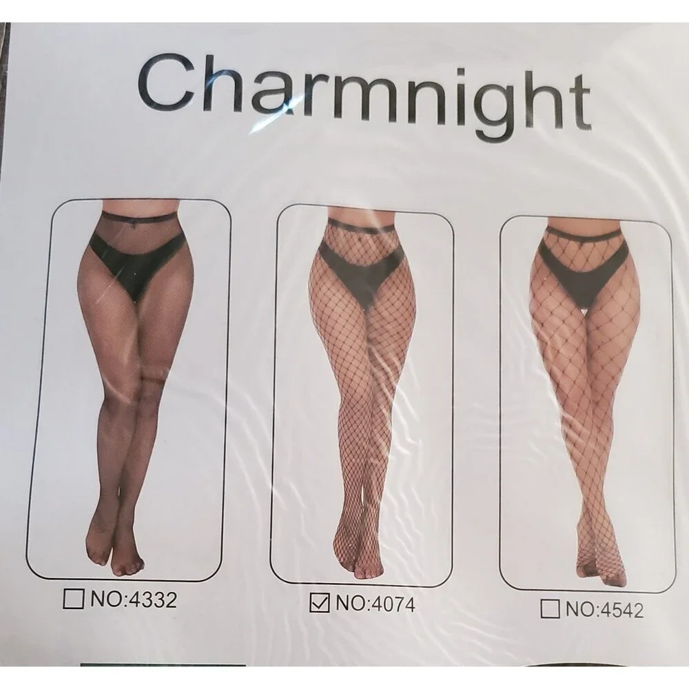 3 Pairs High Waist Tights Fishnet Stockings Thigh High Pantyhose Size 4-12